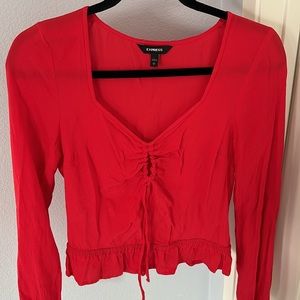 Express red blouse